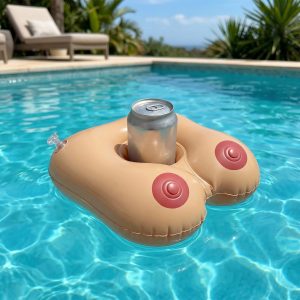 Funny Pool Drink Holder– Keep Drinks Afloat & Hands-Free, Perfect for Summer Pool Parties!
